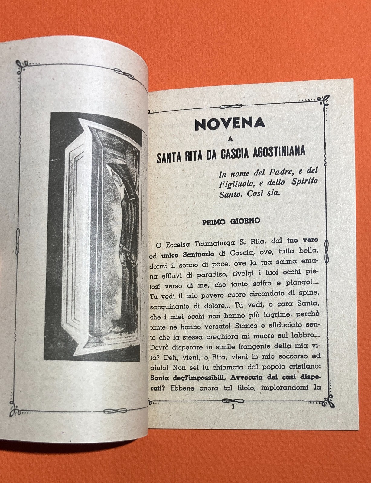 Santa Rita Da Cascia: Novena E Opuscolo Pubblicitario Devozionale
