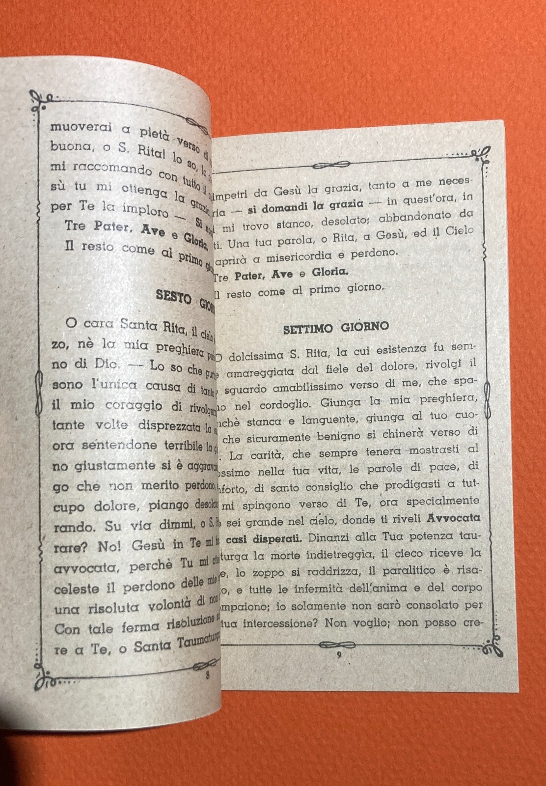 Santa Rita Da Cascia: Novena E Opuscolo Pubblicitario Devozionale