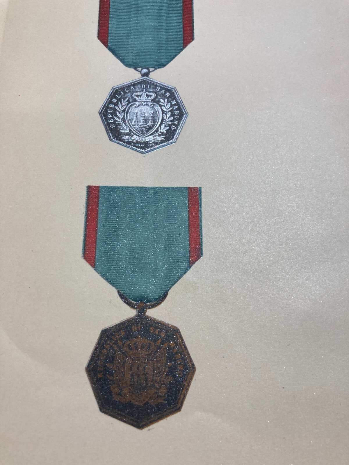 San Marino   Araldica   Militaria   Medaglie Al Valore E Anzianità Militare   Cromolitografia