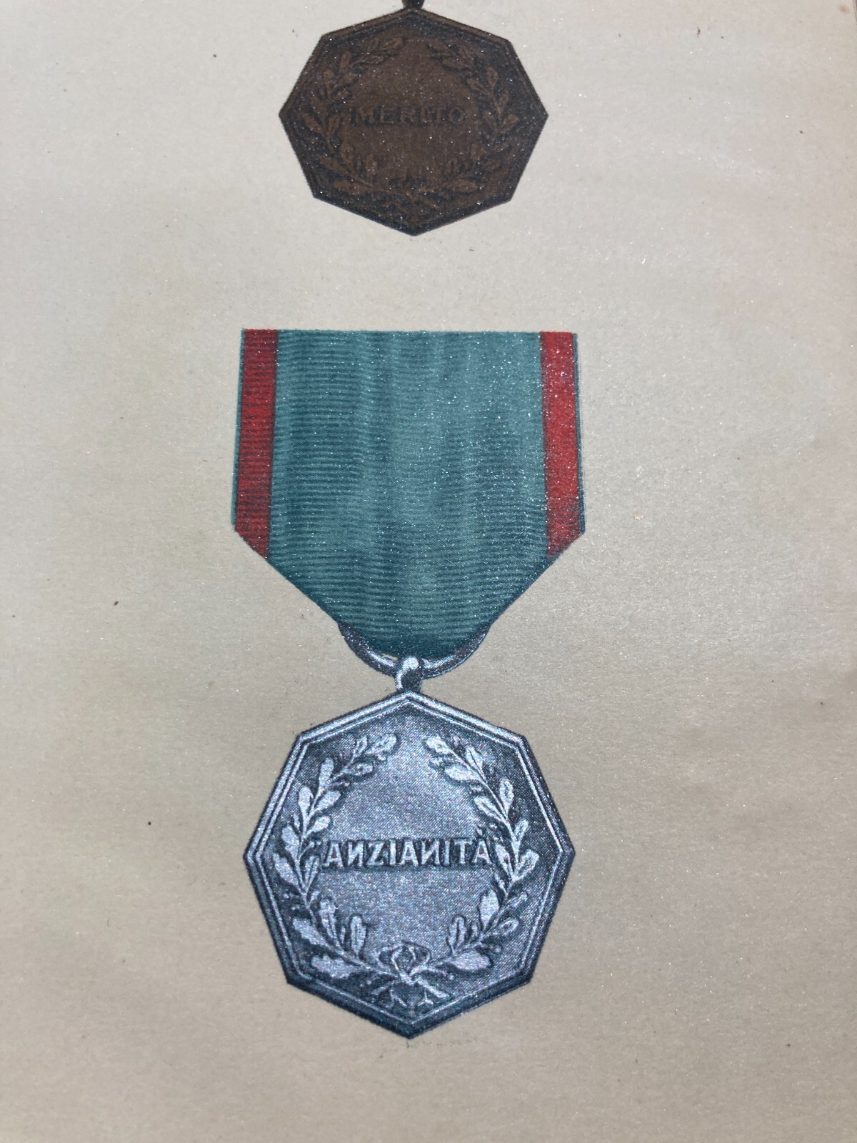 San Marino   Araldica   Militaria   Medaglie Al Valore E Anzianità Militare   Cromolitografia