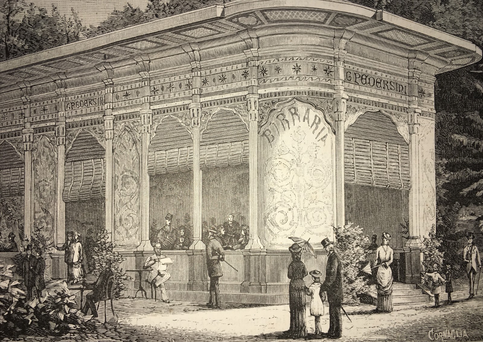 Milano: Esposizione Del 1881, Ristorante Turco E Birreria Ditta Pedersini