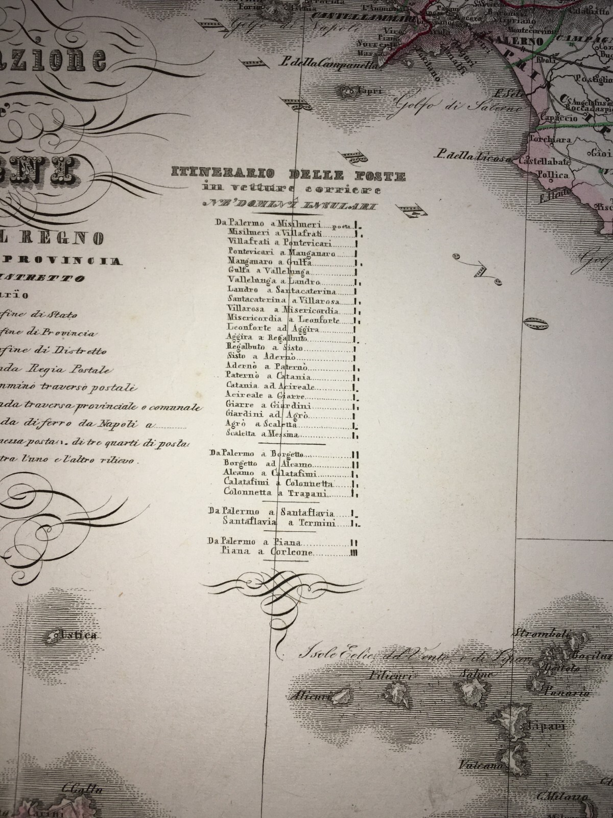 Antica Cartografia: Puglia, Calabria, Sicilia, Campania, Molise, Abruzzo E Viabilità