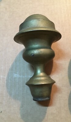 Coppia Di Pomoli Antichi In Ottone Della Metà Dell'Ottocento