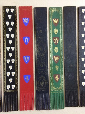 Araldica: Segnalibri Decorati In Pelle