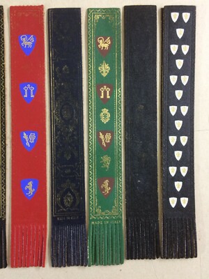 Araldica: Segnalibri Decorati In Pelle