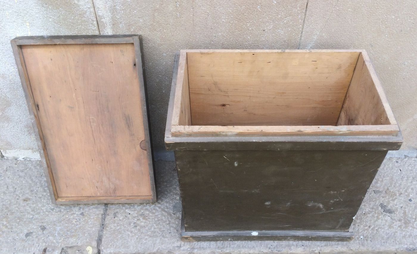 Mobiletto Cassetta In Legno Per Lastre Fotografiche, Militaria O Attrezzatura Tecnica