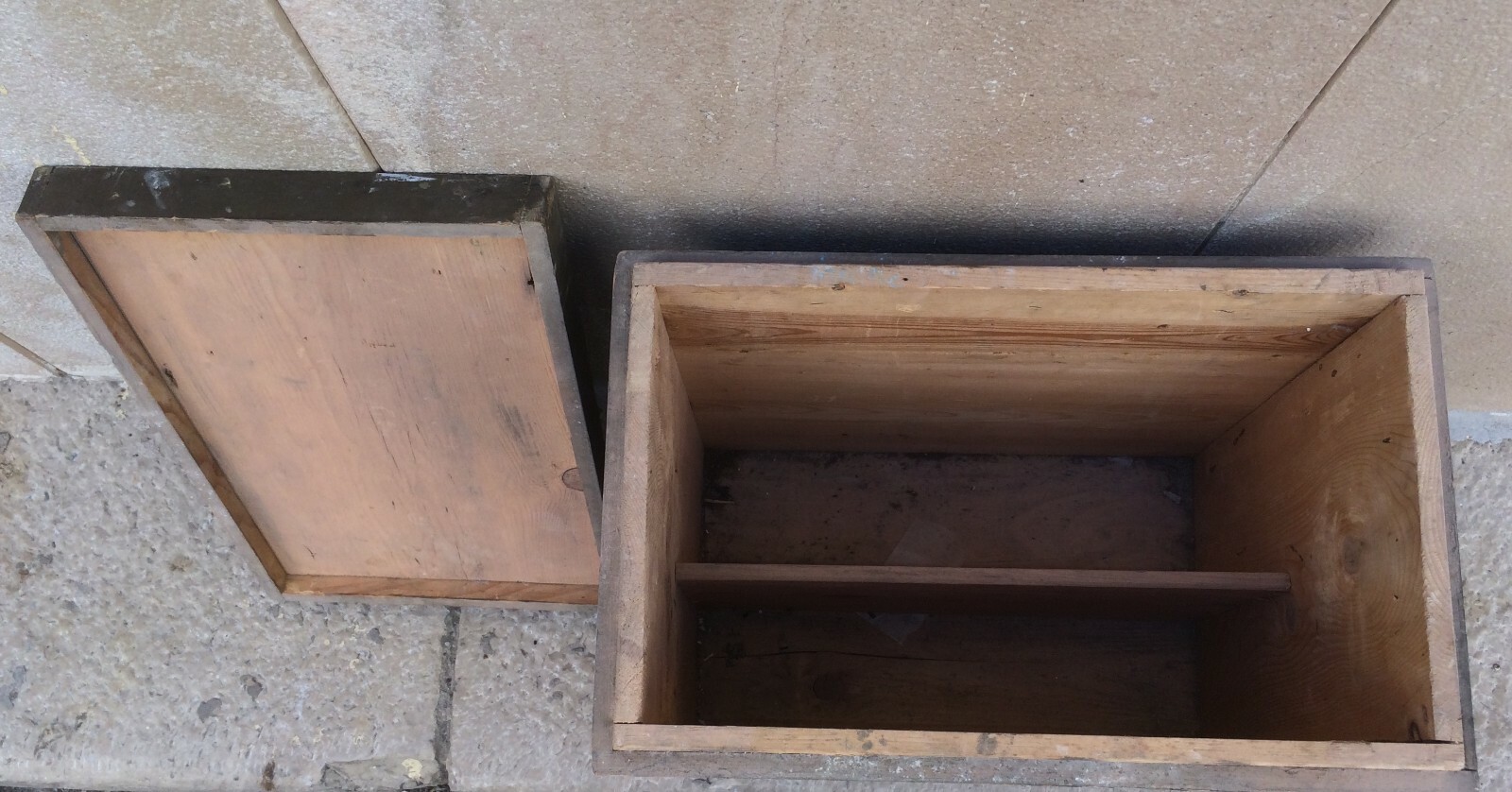 Mobiletto Cassetta In Legno Per Lastre Fotografiche, Militaria O Attrezzatura Tecnica