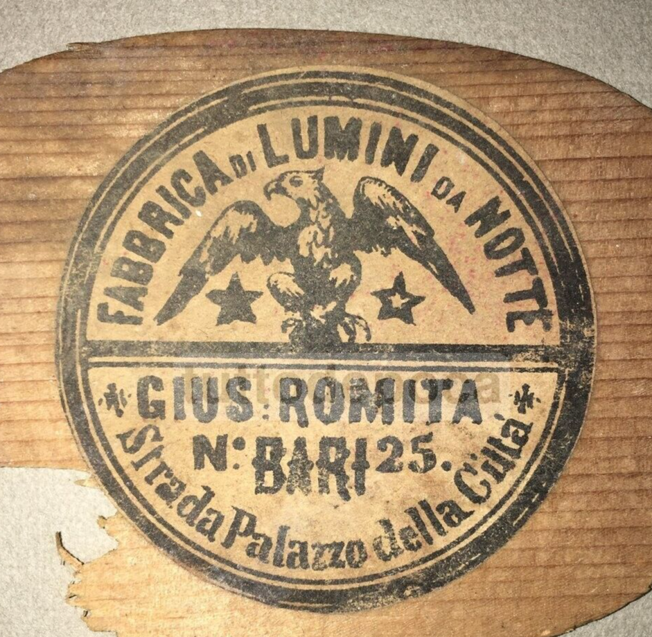 Puglia, Bari: Lumini Da Notte   Antica Pubblicitaria Giuseppe Romita