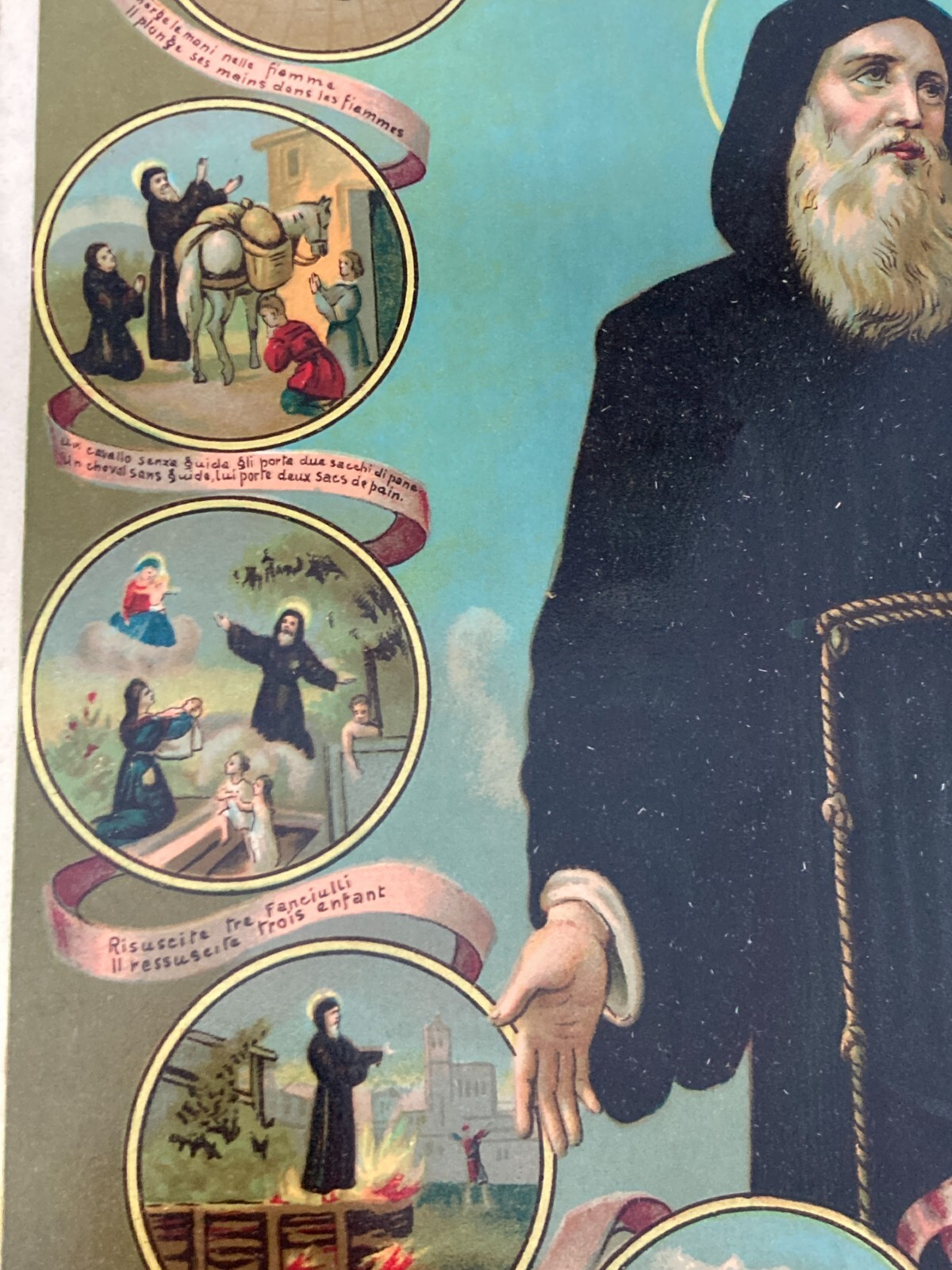 Stampa Popolare Devozionale: San Francesco Di Paola E Dodici Miracoli