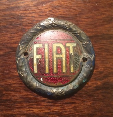 Stemma Pubblicitario Fiat In Metallo Smaltato