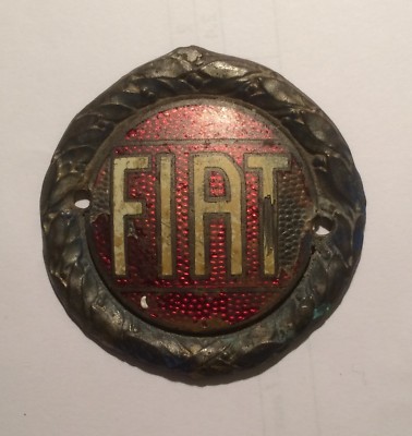 Stemma Pubblicitario Fiat In Metallo Smaltato