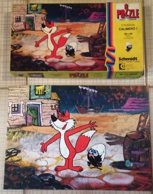 Gioco Istruttivo: Doppio Puzzle Calimero, Il Pulcino Nero. Schmidt Spiel.