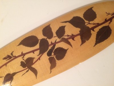 Pannello Decorativo Intarsiato A Motivo Floreale   Design Del Novecento