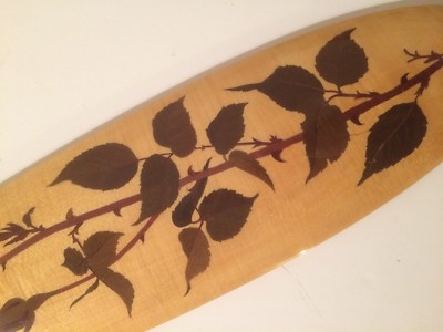 Pannello Decorativo Intarsiato A Motivo Floreale   Design Del Novecento