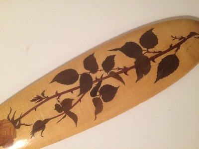 Pannello Decorativo Intarsiato A Motivo Floreale   Design Del Novecento