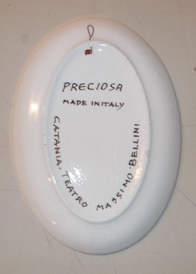 Sicilia, Catania: Teatro Bellini Decorativa Ceramica Artistica Pubblicitaria Firmata