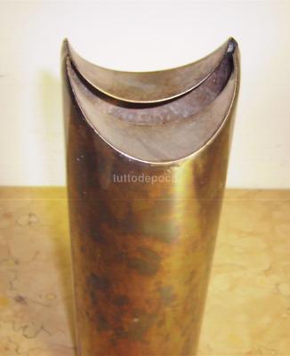 Vaso Modernariato Di Lino Sabattini In Metallo Argentato, 1957