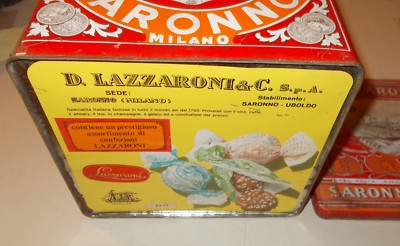 Scatola Di Latta Pubblicitaria Lazzaroni Saronno   Navigazione Ed Esportazione