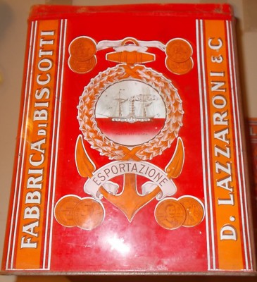 Scatola Di Latta Pubblicitaria Lazzaroni Saronno   Navigazione Ed Esportazione