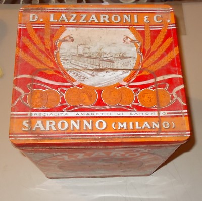 Scatola Di Latta Pubblicitaria Lazzaroni Saronno   Navigazione Ed Esportazione