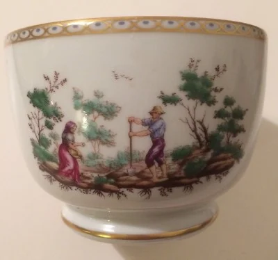 Richard Ginori: Porcelain Bowl with Bucolic and Agrarian Scenes