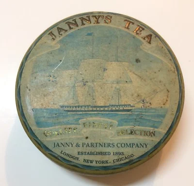 Marineria, Navigazione, Antico Veliero: Astuccio Pubblicitario Janny's Tea