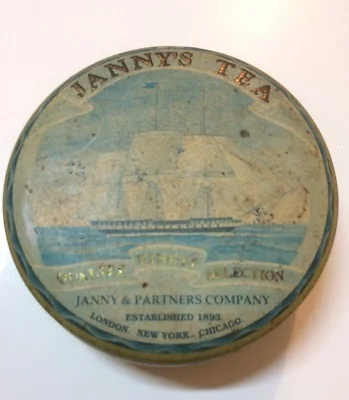 Marineria, Navigazione, Antico Veliero: Astuccio Pubblicitario Janny's Tea