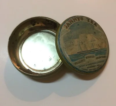 Marineria, Navigazione, Antico Veliero: Astuccio Pubblicitario Janny's Tea