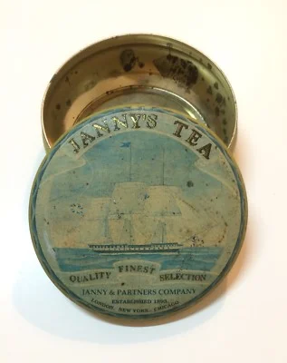 Marineria, Navigazione, Antico Veliero: Astuccio Pubblicitario Janny's Tea