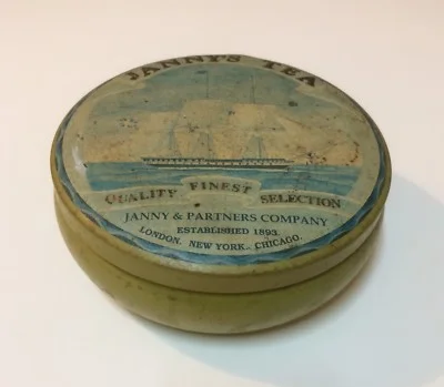Marineria, Navigazione, Antico Veliero: Astuccio Pubblicitario Janny's Tea