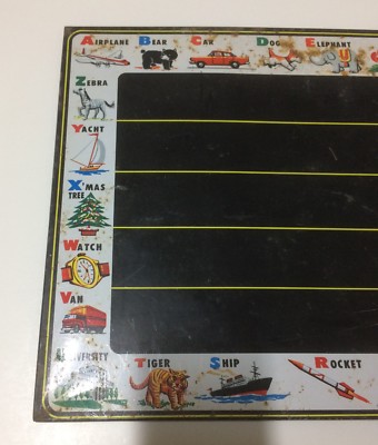 Piccola Lavagna Metallica E Alfabetiere   Giochi Per Bambini Con Animali E Oggetti