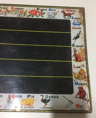 Piccola Lavagna Metallica E Alfabetiere   Giochi Per Bambini Con Animali E Oggetti