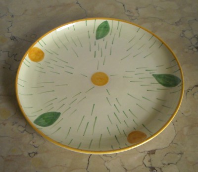 Pucci, Umbertide. Piatto In Ceramica Con Decoro Stilizzato Policromo