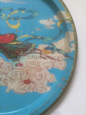 Vassoio Decorativo In Metallo Con Scena Orientale, Cina