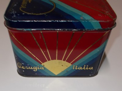 Perugia, Dolciaria Perugina: Cioccolato E Confetture. Scatola Pubblicitaria In Latta Art Déco