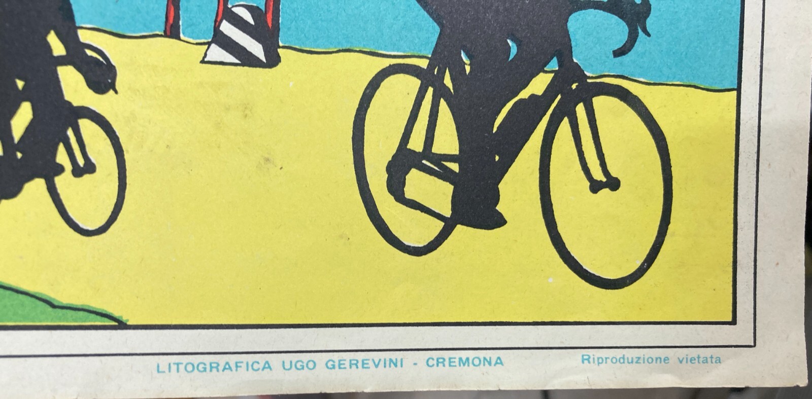 Sport: Ciclismo, Giro d'Italia. Enorme Gioco Di Percorso, Cromolitografia Gerevini, Cremona