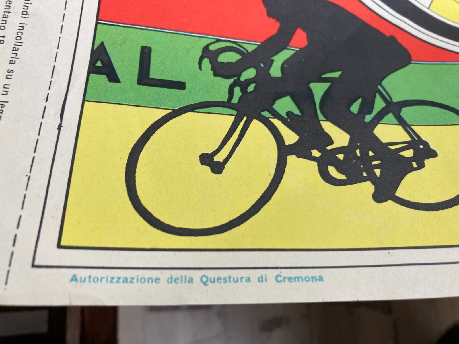Sport: Ciclismo, Giro d'Italia. Enorme Gioco Di Percorso, Cromolitografia Gerevini, Cremona