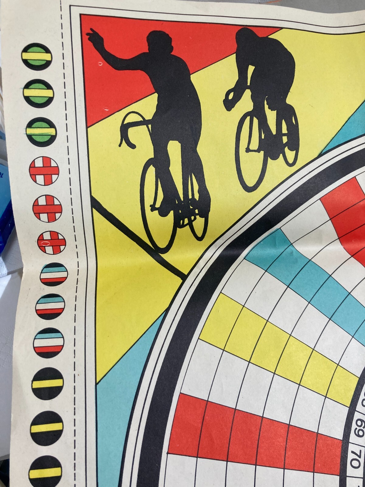 Sport: Ciclismo, Giro d'Italia. Enorme Gioco Di Percorso, Cromolitografia Gerevini, Cremona