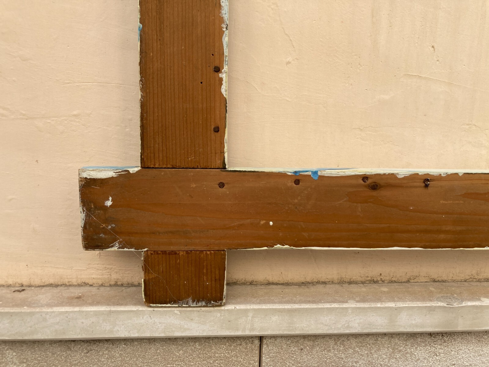 Cornice d'Epoca In Stile Liberty Con Decoro Marmorizzato
