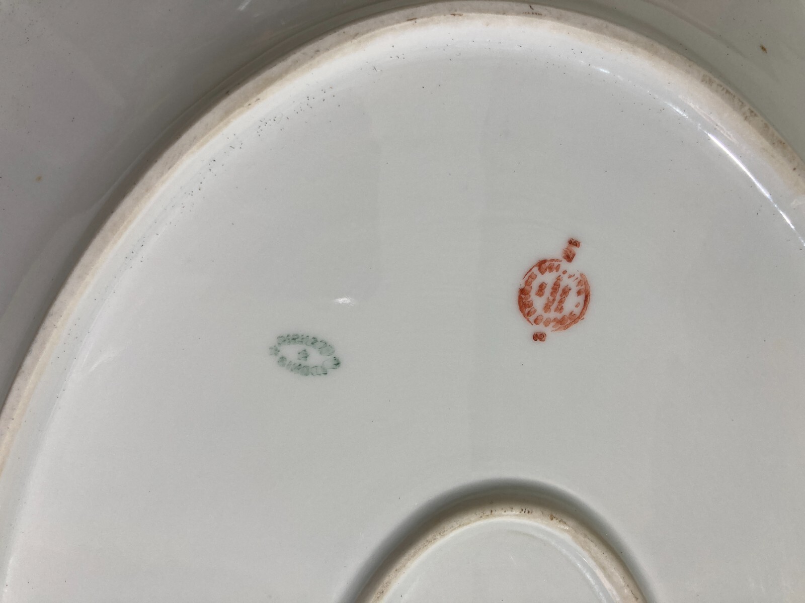 Decorativo Soprammobile, Grande Piatto In Porcellana Ginori Con Decoro Floreale Antico
