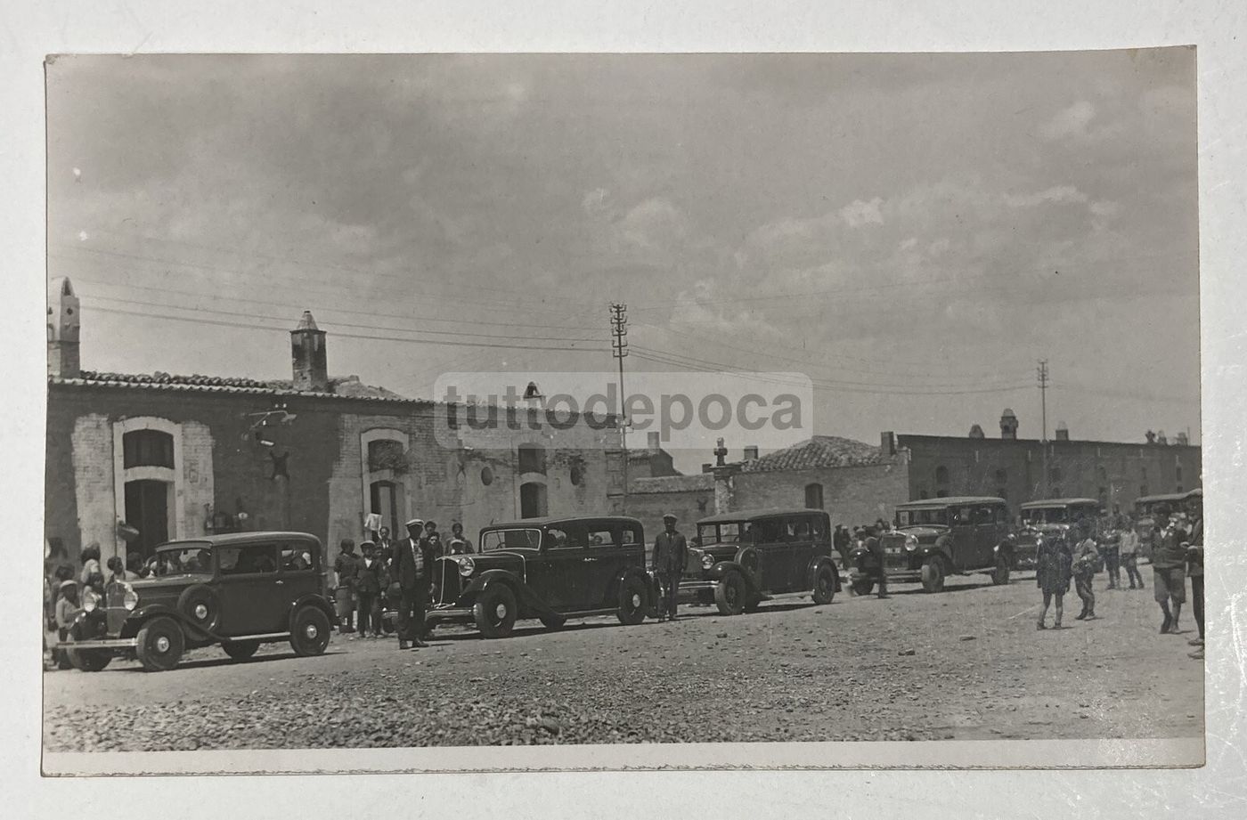Puglia, Ascoli Satriano: Fotografia Originale, Automobili d'Epoca, Animata, 1933