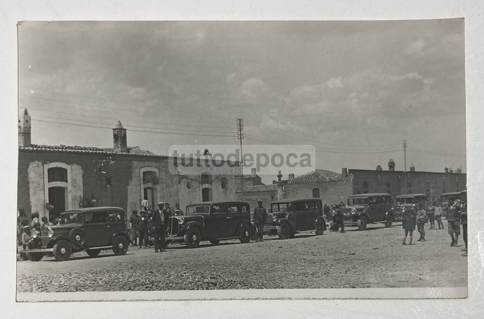 Puglia, Ascoli Satriano: Fotografia Originale, Automobili d'Epoca, Animata, 1933