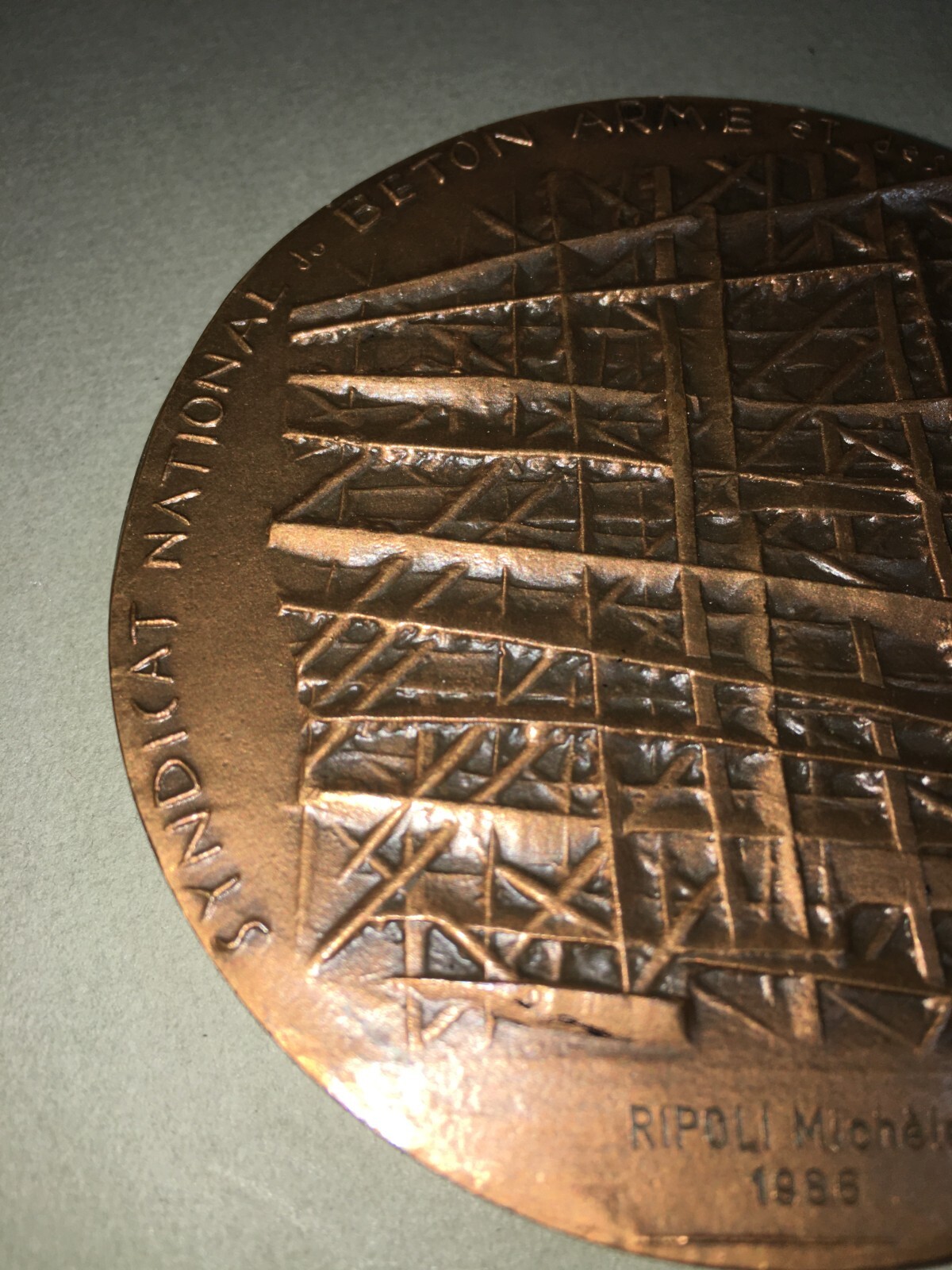Ingegneria, Edilizia E Cemento Armato: Medaglia Pubblicitaria E Scultura Artistica