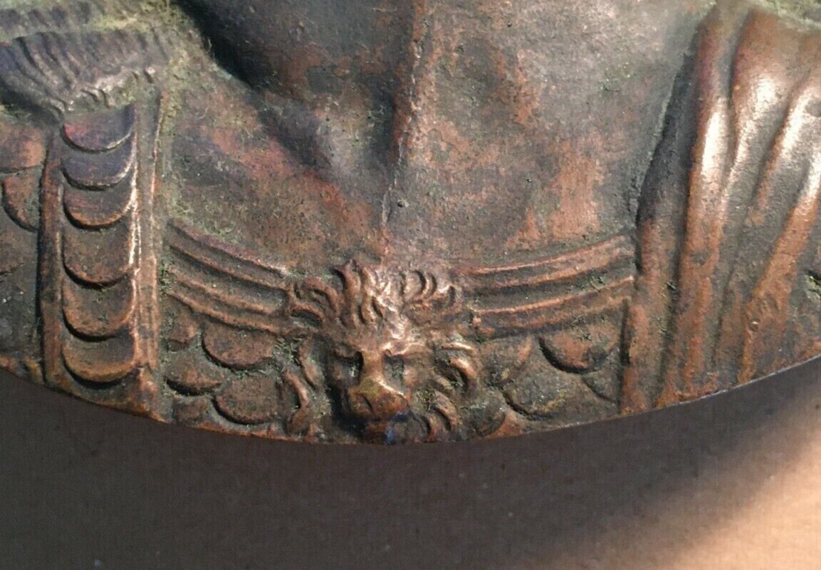 Artistica Scultura d'Epoca: Placca Decorativa, Arte, Politica, Allegorica, Simbolica