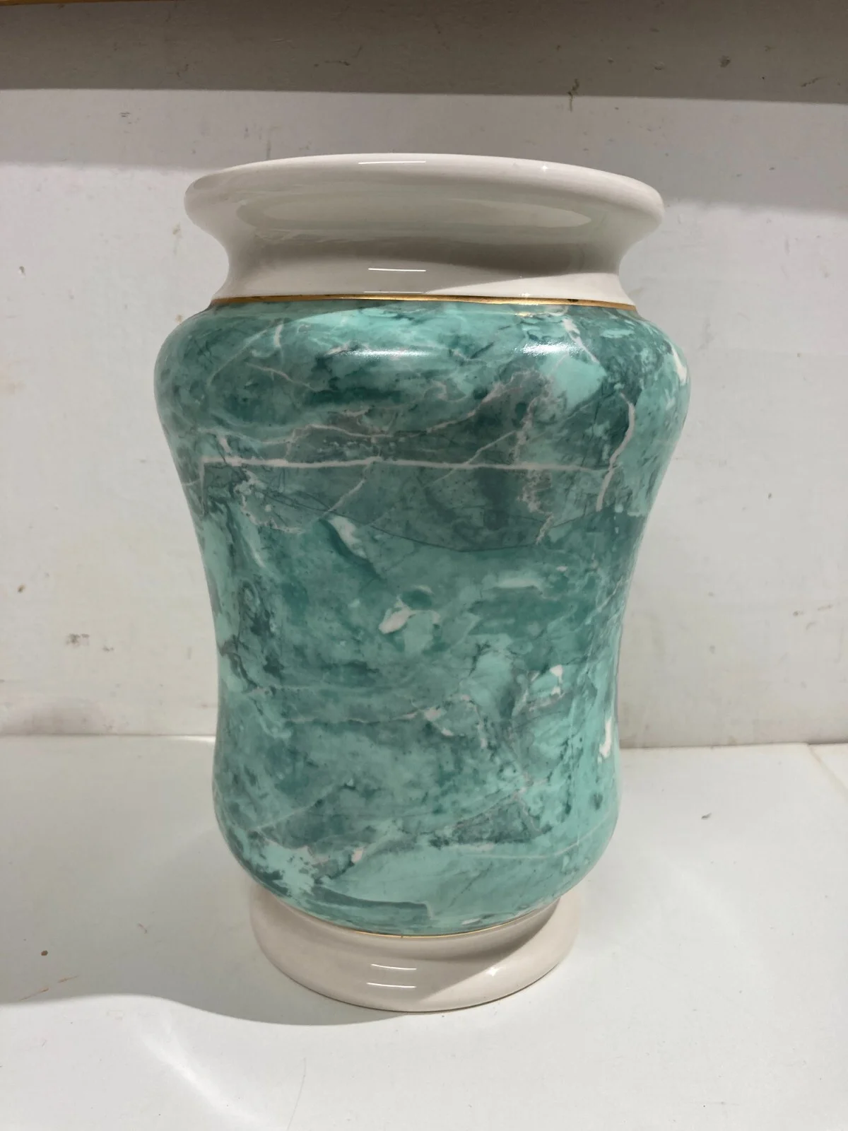 Vaso Albarello Marmorizzato, Ceramiche Facciolini, Castelli d'Abruzzo
