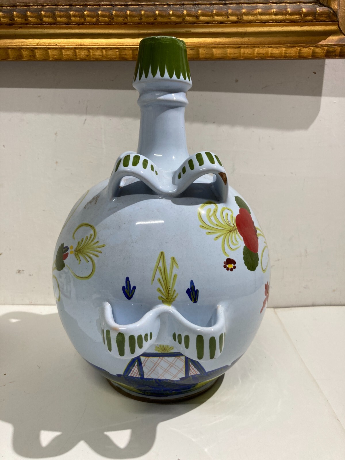 Artistico Soprammobile Ceramica Floreale Faenza Maestri Maiolicari Decorativa