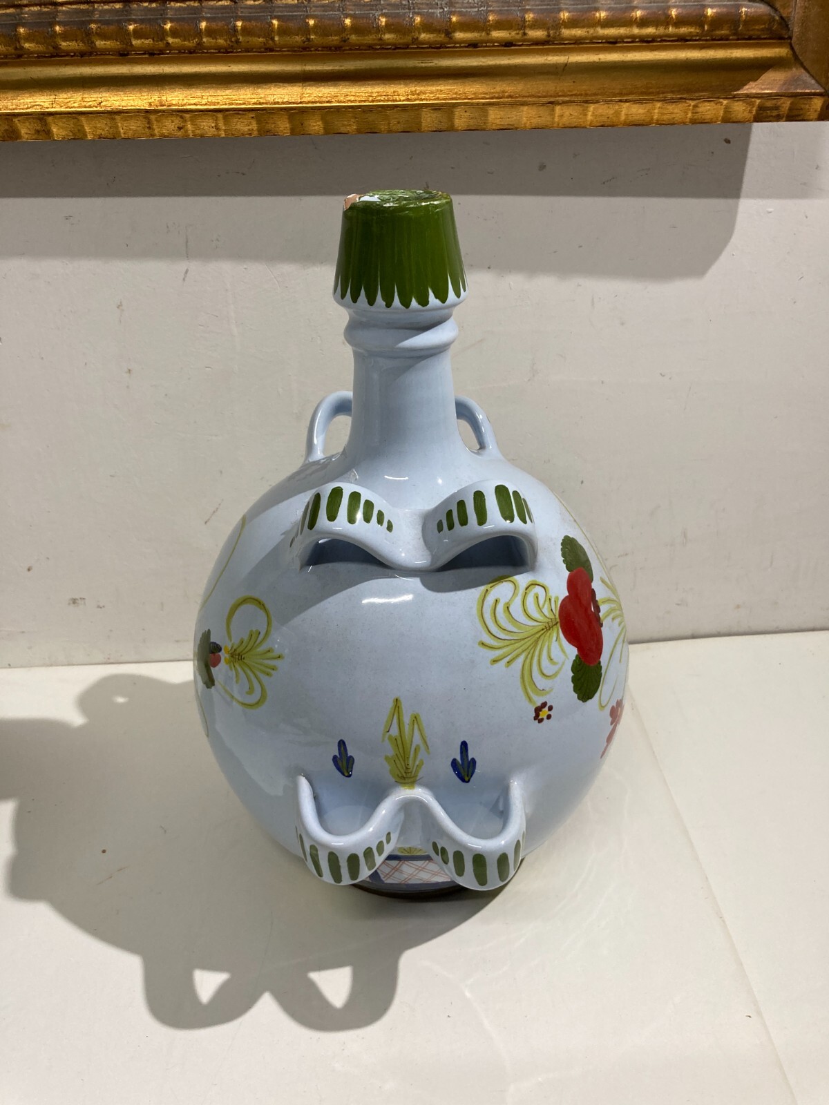 Artistico Soprammobile Ceramica Floreale Faenza Maestri Maiolicari Decorativa