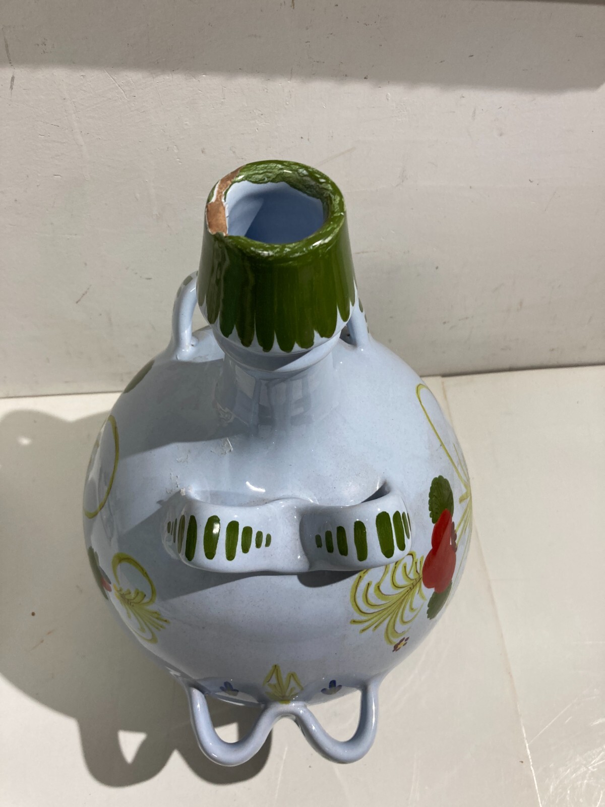 Artistico Soprammobile Ceramica Floreale Faenza Maestri Maiolicari Decorativa