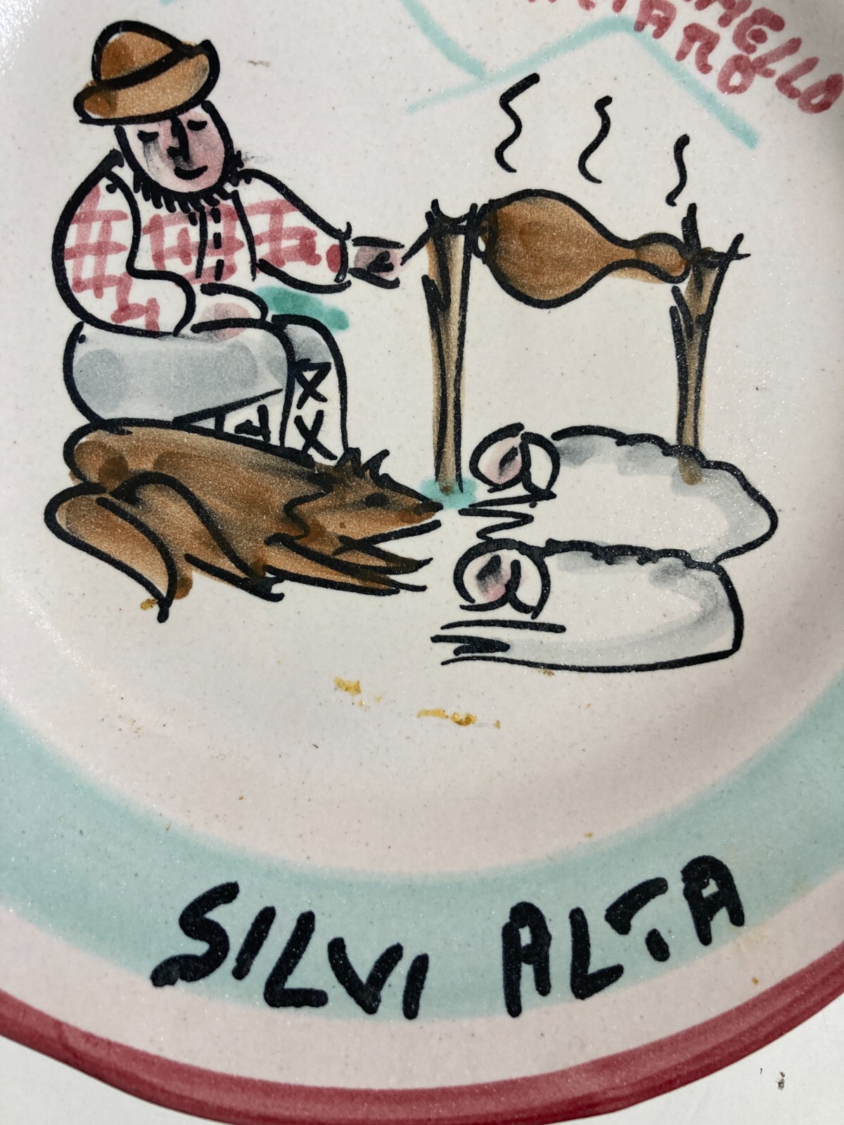 Piatto Pubblicitario Ristorante Vecchia Silvi, Solimene Vietri