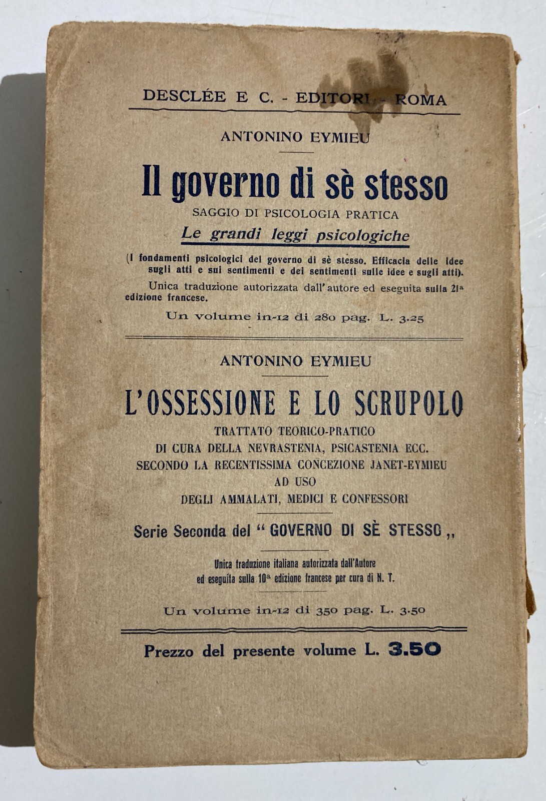 Neurologia, Isteria, Scrupoli, Sonno, Psicoterapia E Perfezione Cristiana   Raymond, 1914